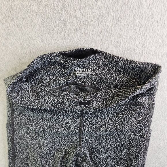 Athleta Leggings Womens MP Black Ultimate Stash Textured 7/8 Tight Pockets Run - Picture 3 of 13